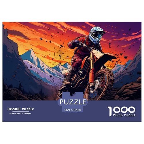 Motocross Hölzerne Puzzles Wasserfest 1000 Teile DIY- Puzzle Geschenke Für Erwachsene Spaß Herausfordernde Puzzlespiele​ von YTPONBCSTUG