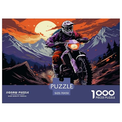 Motocross Hölzerne Puzzles Wasserfest 1000 Teile DIY- Puzzle Geschenke Für Erwachsene Spaß Lernspiele​ von YTPONBCSTUG