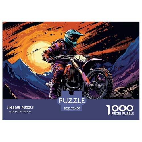 Motocross Hölzerne Puzzles Wasserfest 1000 Teile DIY- Puzzle Geschenke Für Erwachsene Spaß Puzzle Zur Heimdekoration​ von YTPONBCSTUG