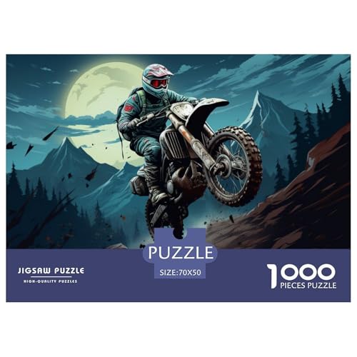 Motocross Hölzerne Puzzles Wasserfest 1000 Teile DIY- Puzzle Geschenke Für Erwachsene Unmöglich Lernspiele​ von YTPONBCSTUG