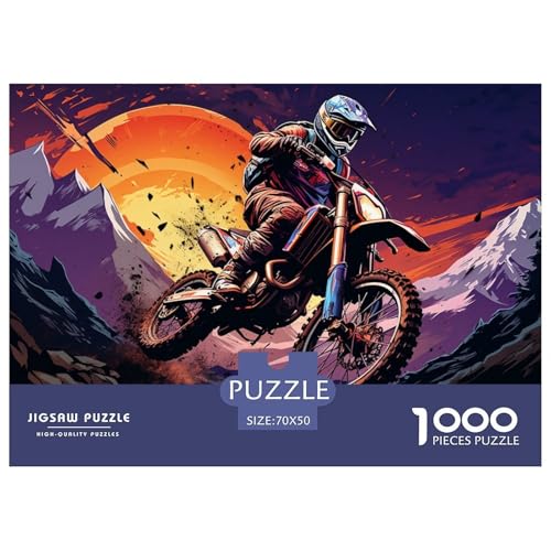 Motocross Hölzerne Puzzles Wasserfest 1000 Teile DIY- Puzzle Geschenke Für Erwachsene Unmöglich Lernspiele​ von YTPONBCSTUG