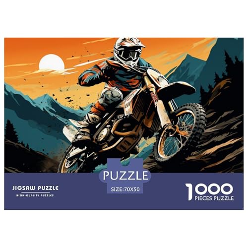Motocross Hölzerne Puzzles Wasserfest 1000 Teile DIY- Puzzle Geschenke Für Erwachsene Unmöglich Lernspiele​ von YTPONBCSTUG