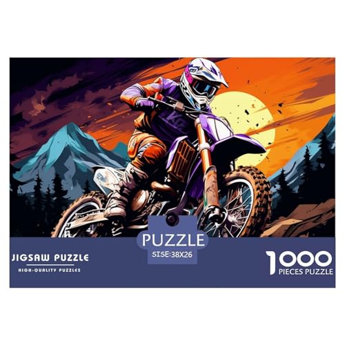 Motocross Hölzerne Puzzles Wasserfest 1000 Teile DIY- Puzzle Geschenke Für Erwachsene Unmöglich Puzzle Zur Heimdekoration​ von YTPONBCSTUG