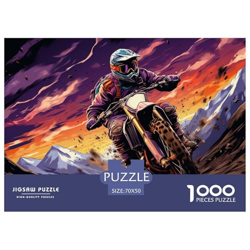 Motocross Hölzerne Puzzles Wasserfest 1000-teiliges Puzzle Für Erwachsene Herausfordernd Und Knifflig Lernspiele​ von YTPONBCSTUG