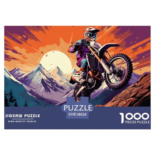 Motocross Hölzerne Puzzles Wasserfest 1000-teiliges Puzzle Für Erwachsene Herausfordernd Und Knifflig Lernspiele​ von YTPONBCSTUG