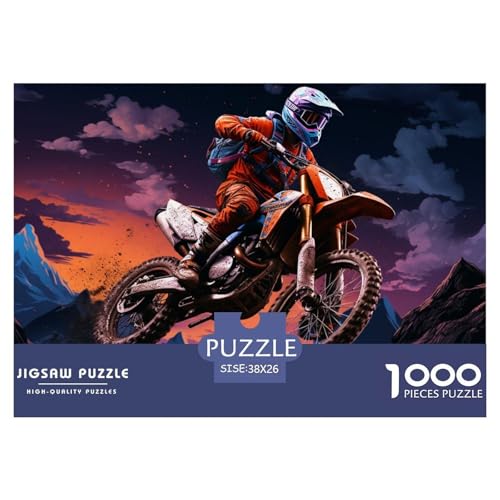 Motocross Hölzerne Puzzles Wasserfest 1000-teiliges Puzzle Für Erwachsene Herausfordernd Und Knifflig Lernspiele von YTPONBCSTUG