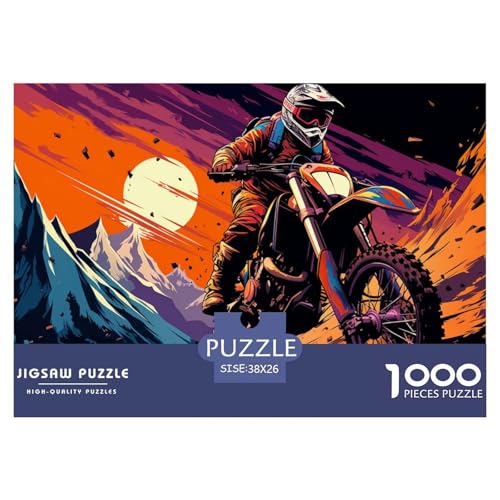 Motocross Hölzerne Puzzles Wasserfest 1000-teiliges Puzzle Für Erwachsene Spaß Lernspiele​ von YTPONBCSTUG