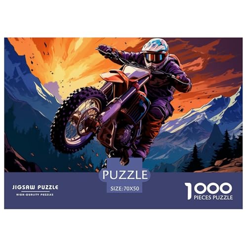 Motocross Hölzerne Puzzles Wasserfest 1000-teiliges Puzzle Für Erwachsene Spaß Lernspiele​ von YTPONBCSTUG
