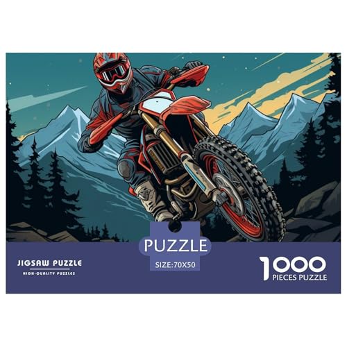 Motocross Hölzerne Puzzles Wasserfest 1000-teiliges Puzzle Für Erwachsene Spaß Lernspiele​ von YTPONBCSTUG