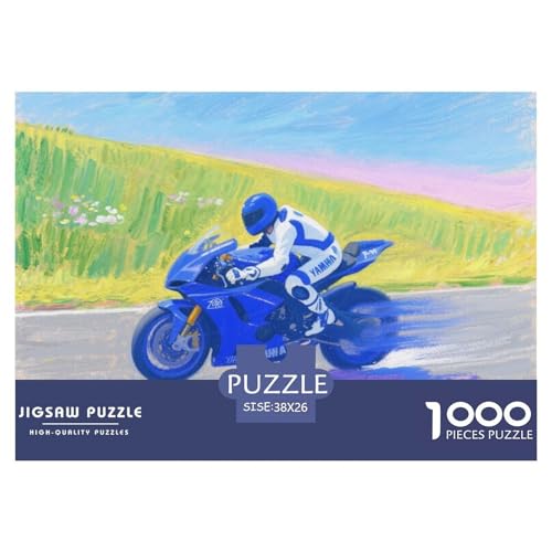 Motocross Hölzerne Puzzles Wasserfest 1000-teiliges Puzzle Für Erwachsene Spaß Lernspiele von YTPONBCSTUG