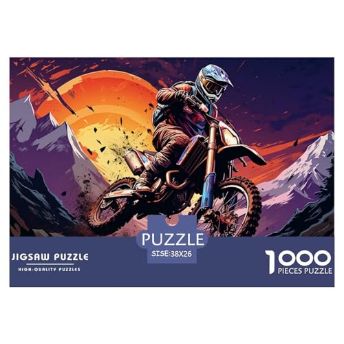 Motocross Hölzerne Puzzles Wasserfest 1000-teiliges Puzzle Für Erwachsene Spaß Puzzle Zur Heimdekoration​ von YTPONBCSTUG