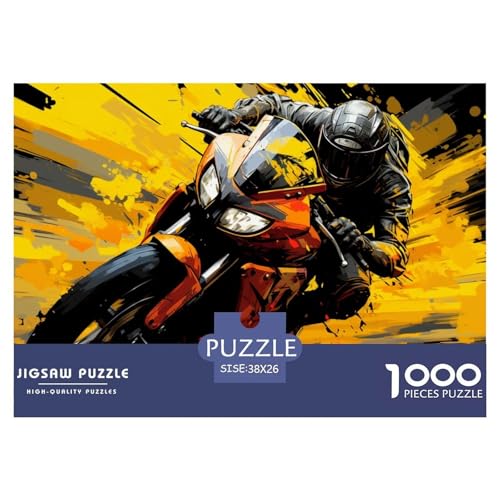 Motocross Hölzerne Puzzles Wasserfest 1000-teiliges Puzzle Für Erwachsene Unmöglich Lernspiele​ von YTPONBCSTUG
