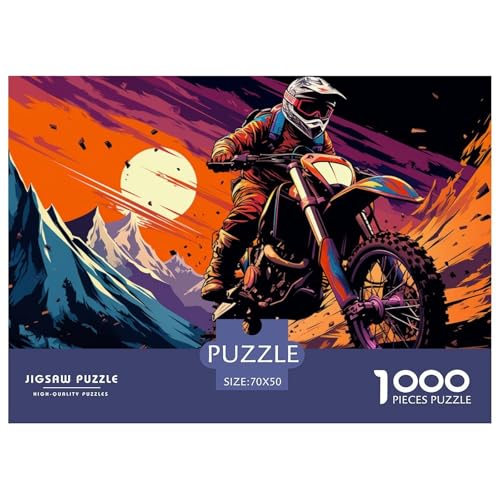 Motocross Hölzerne Puzzles Wasserfest 1000-teiliges Puzzle Für Erwachsene Unmöglich Lernspiele​ von YTPONBCSTUG