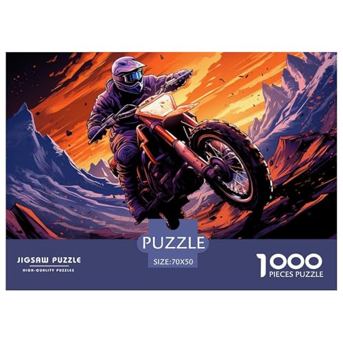 Motocross Hölzerne Puzzles Wasserfest 1000-teiliges Puzzle Geschenke Für Erwachsene Bunt Lernspiele​ von YTPONBCSTUG