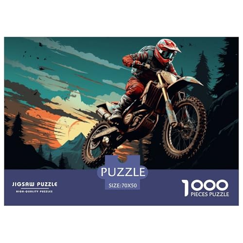 Motocross Hölzerne Puzzles Wasserfest 1000-teiliges Puzzle Geschenke Für Erwachsene Spaß Herausfordernde Puzzlespiele​ von YTPONBCSTUG