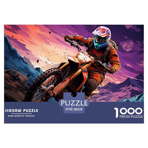 Motocross Hölzerne Puzzles Wasserfest 1000-teiliges Puzzle Geschenke Für Erwachsene Spaß Lernspiele​ von YTPONBCSTUG