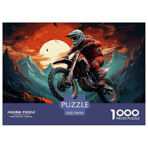 Motocross Hölzerne Puzzles Wasserfest 1000-teiliges Puzzle Geschenke Für Erwachsene Spaß Lernspiele​ von YTPONBCSTUG