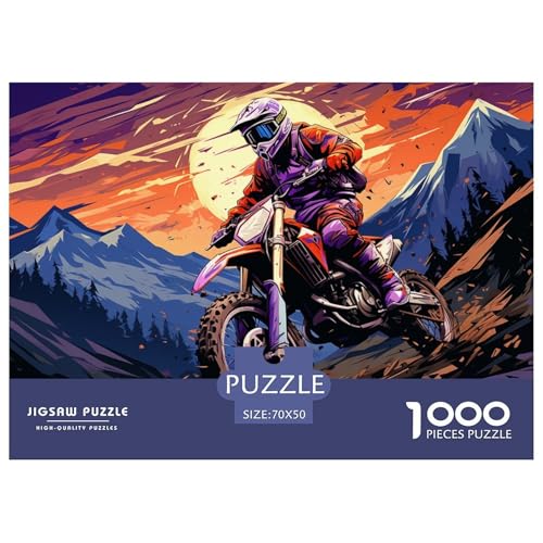 Motocross Hölzerne Puzzles Wasserfest 1000-teiliges Puzzle Geschenke Für Erwachsene Spaß Lernspiele​ von YTPONBCSTUG