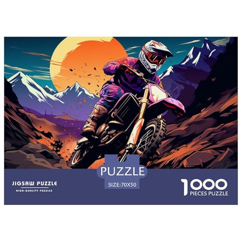 Motocross Hölzerne Puzzles Wasserfest 1000-teiliges Puzzle Geschenke Für Erwachsene Spaß Puzzle Zur Heimdekoration​ von YTPONBCSTUG