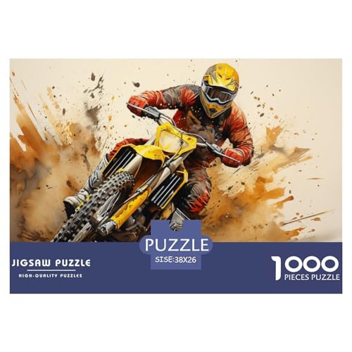 Motocross Hölzerne Puzzles Wasserfest 1000-teiliges Puzzle Geschenke Für Erwachsene Unmöglich Lernspiele​ von YTPONBCSTUG