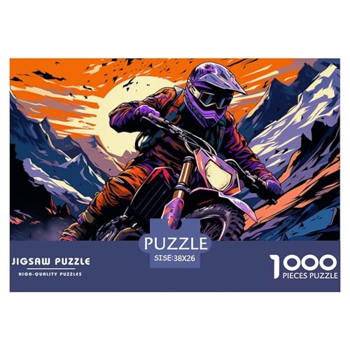 Motocross Hölzerne Puzzles Wasserfest 1000-teiliges Puzzle Geschenke Für Erwachsene Unmöglich Lernspiele​ von YTPONBCSTUG