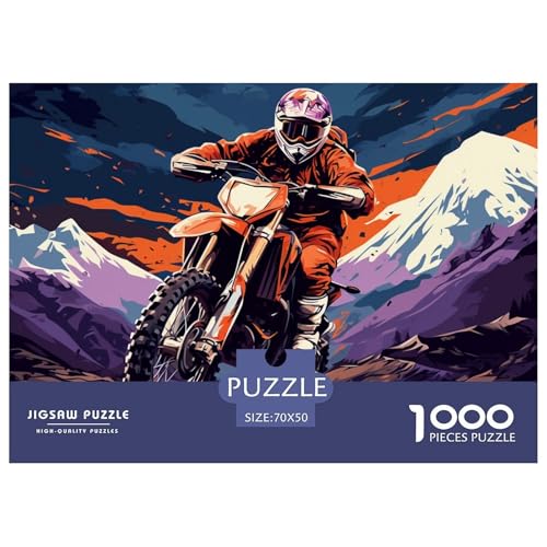 Motocross Hölzerne Puzzles Wasserfest 1000-teiliges Puzzle Geschenke Für Erwachsene Unmöglich Puzzle Zur Heimdekoration​ von YTPONBCSTUG