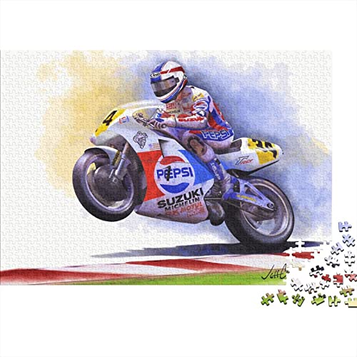 Motogp 1000 Stück Puzzles Für Erwachsene Stress Abbauen Familien-Puzzlespiel 1000-teiliges Puzzle Motocross Motorcycle Lernspiel Spielzeug Geschenk 1000pcs (75x50cm) von YTPONBCSTUG