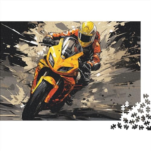 Motorbike Puzzle 1000 Teile Erwachsene Racing Cartoon Puzzles Für Erwachsene Lernspiel Herausforderungsspielzeug 1000-teilige Puzzles Für Erwachsene 1000pcs (75x50cm) von YTPONBCSTUG