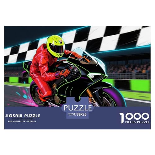 Motorcycles Hölzerne Puzzles Wasserfest 1000 Teile DIY- Puzzle Für Erwachsene Spaß Lernspiele von YTPONBCSTUG