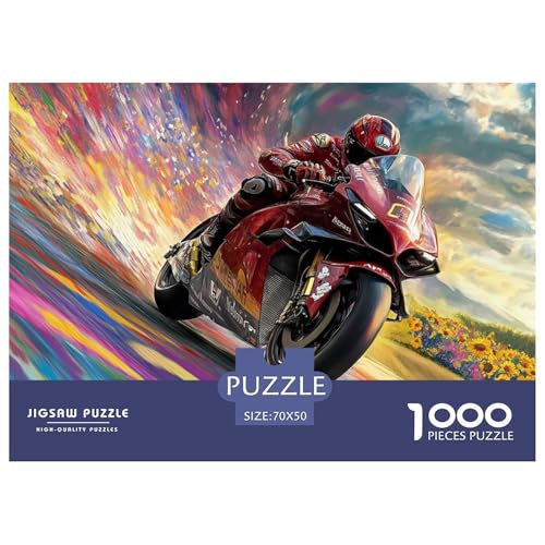 Motorcycles Hölzerne Puzzles Wasserfest 1000 Teile DIY- Puzzle Für Erwachsene Spaß Lernspiele von YTPONBCSTUG