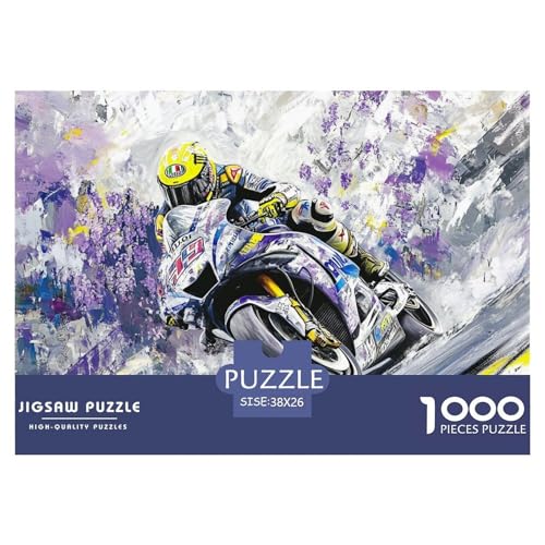 Motorcycles Hölzerne Puzzles Wasserfest 1000 Teile DIY- Puzzle Für Erwachsene Spaß Lernspiele von YTPONBCSTUG