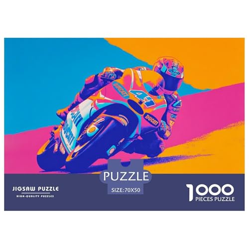 Motorcycles Hölzerne Puzzles Wasserfest 1000 Teile DIY- Puzzle Für Erwachsene Unmöglich Herausfordernde Puzzlespiele von YTPONBCSTUG