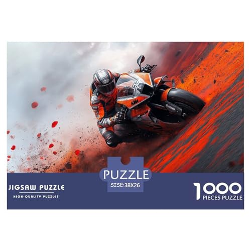 Motorcycles Hölzerne Puzzles Wasserfest 1000 Teile DIY- Puzzle Geschenke Für Erwachsene Herausfordernd Und Kniffligzur Heimdekoration von YTPONBCSTUG