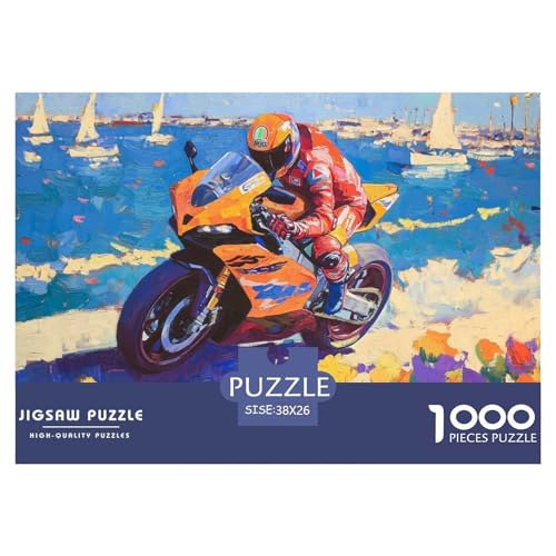 Motorcycles Hölzerne Puzzles Wasserfest 1000 Teile DIY- Puzzle Geschenke Für Erwachsene Unmöglich Lernspiele von YTPONBCSTUG