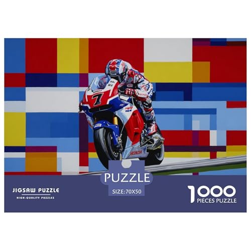 Motorcycles Hölzerne Puzzles Wasserfest 1000-teiliges Puzzle Für Erwachsene Bunt Lernspiele von YTPONBCSTUG