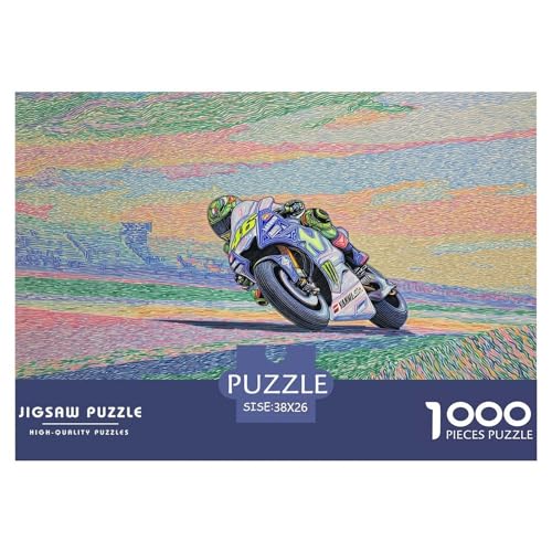 Motorcycles Hölzerne Puzzles Wasserfest 1000-teiliges Puzzle Für Erwachsene Bunt Lernspiele von YTPONBCSTUG