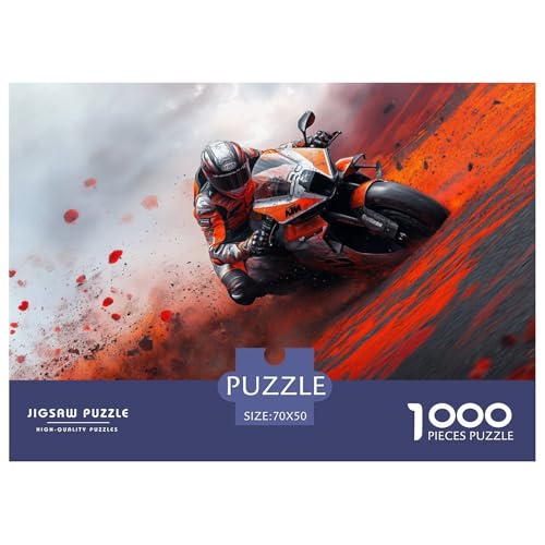 Motorcycles Hölzerne Puzzles Wasserfest 1000-teiliges Puzzle Für Erwachsene Herausfordernd Und Knifflig Herausfordernde Puzzlespiele von YTPONBCSTUG