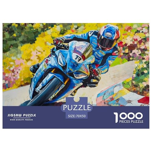 Motorcycles Hölzerne Puzzles Wasserfest 1000-teiliges Puzzle Für Erwachsene Herausfordernd Und Knifflig Lernspiele von YTPONBCSTUG