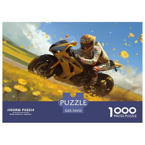 Motorcycles Hölzerne Puzzles Wasserfest 1000-teiliges Puzzle Für Erwachsene Herausfordernd Und Knifflig Lernspiele von YTPONBCSTUG