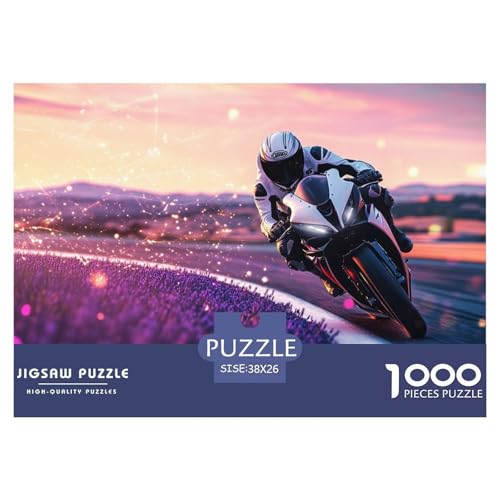 Motorcycles Hölzerne Puzzles Wasserfest 1000-teiliges Puzzle Für Erwachsene Unmöglich Lernspiele von YTPONBCSTUG