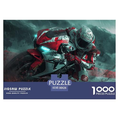 Motorcycles Hölzerne Puzzles Wasserfest 1000-teiliges Puzzle Für Erwachsene Unmöglich Lernspiele von YTPONBCSTUG