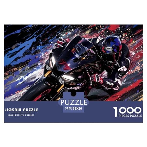 Motorcycles Hölzerne Puzzles Wasserfest 1000-teiliges Puzzle Geschenke Für Erwachsene Bunt Lernspiele von YTPONBCSTUG
