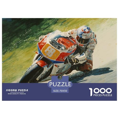Motorcycles Hölzerne Puzzles Wasserfest 1000-teiliges Puzzle Geschenke Für Erwachsene Bunt Lernspiele von YTPONBCSTUG