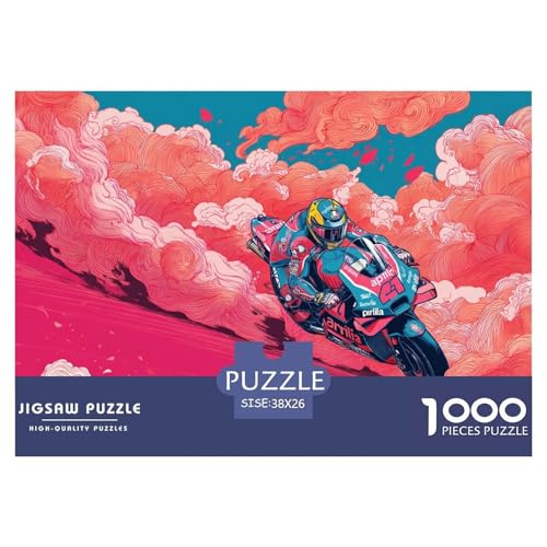 Motorcycles Hölzerne Puzzles Wasserfest 1000-teiliges Puzzle Geschenke Für Erwachsene Unmöglich Lernspiele von YTPONBCSTUG