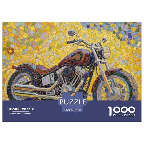 Motorrad Hölzerne Puzzles Wasserfest 1000 Teile DIY- Puzzle Für Erwachsene Bunt Lernspiele von YTPONBCSTUG