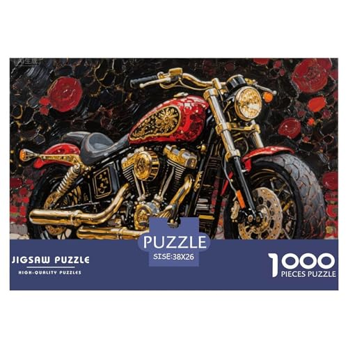 Motorrad Hölzerne Puzzles Wasserfest 1000 Teile DIY- Puzzle Für Erwachsene Buntzur Heimdekoration von YTPONBCSTUG