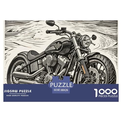 Motorrad Hölzerne Puzzles Wasserfest 1000-teiliges Puzzle Für Erwachsene Unmöglich Lernspiele von YTPONBCSTUG