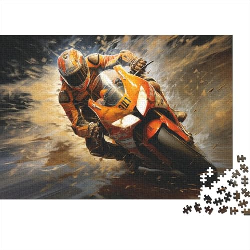 Motorrad Puzzle 1000 Teile,Geschicklichkeitsspiel Für Die Ganze Familie,Dirtbikes Motocross Puzzles 1000 Teile,Farbenfrohes Holz Puzzle Für Erwachsene 1000pcs (75x50cm) von YTPONBCSTUG