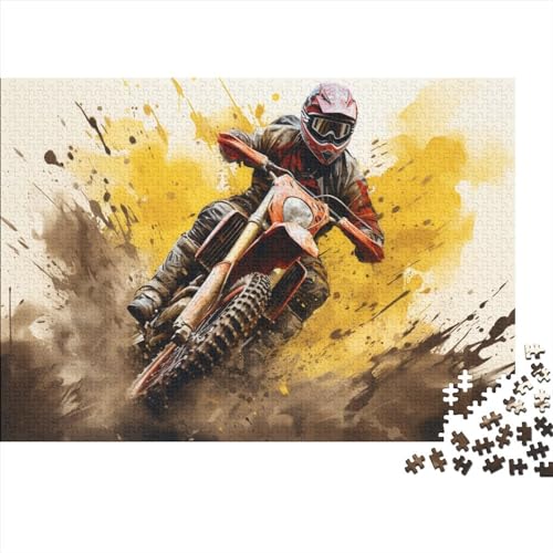 Motorrad Puzzle 1000 Teile Erwachsene Dirtbikes Motocross Puzzles Für Erwachsene Lernspiel Herausforderungsspielzeug 1000-teilige Puzzles Für Erwachsene 1000pcs (75x50cm) von YTPONBCSTUG