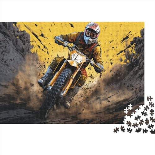 Motorrad Puzzle 500 Teile Erwachsene Dirtbikes Motocross Puzzles Für Erwachsene Lernspiel Herausforderungsspielzeug 500-teilige Puzzles Für Erwachsene 500pcs (52x38cm) von YTPONBCSTUG